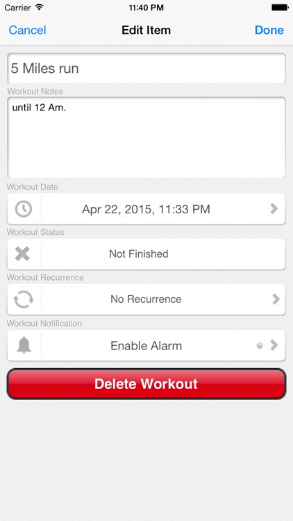 Workout Calendar - Motivation and Health