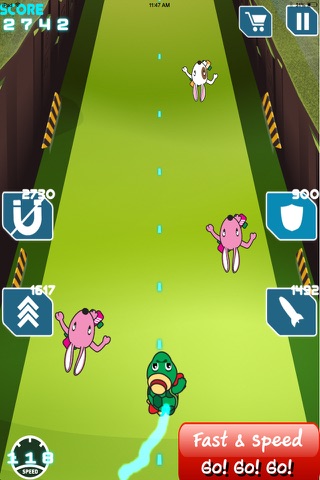 Turtle and Rabbit Run a Race -  Turtle Nitro Skateboard Racing screenshot 3