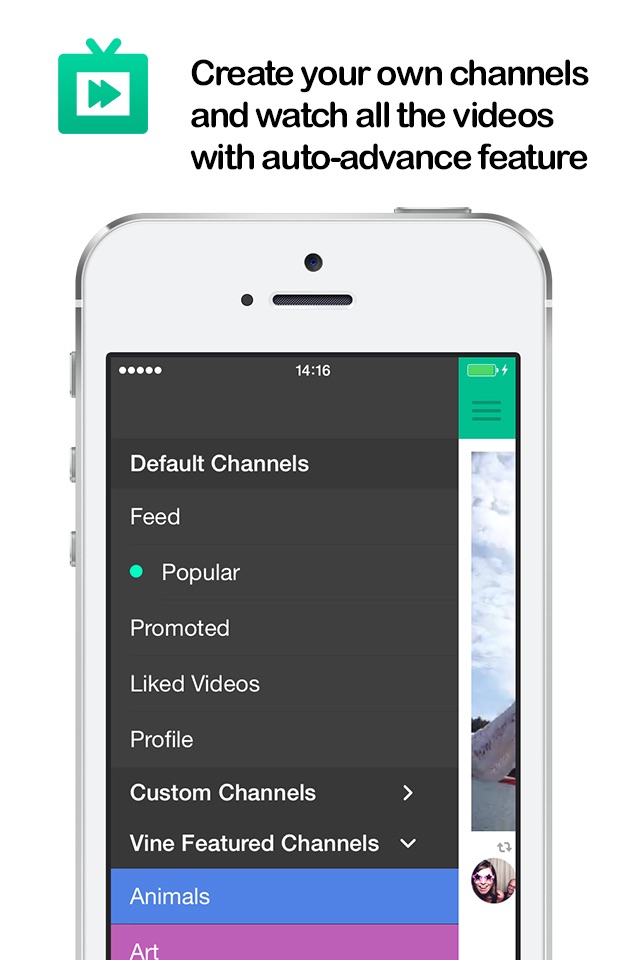 TV for Vine : (Watch Best Vine Videos , Create Your Own Video Channel , Vines Non-Stop -  is the Best Way to Watch Cool Vines) screenshot 2