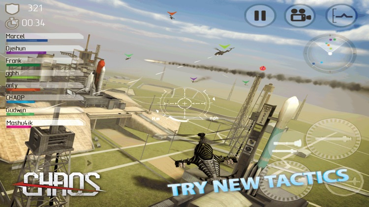 CHAOS Combat Copters -‐ #1 Multiplayer Helicopter Simulator 3D screenshot-3