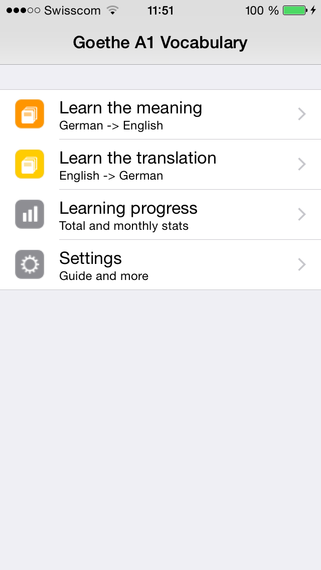 How to cancel & delete Goethe A1 Vocabulary from iphone & ipad 1