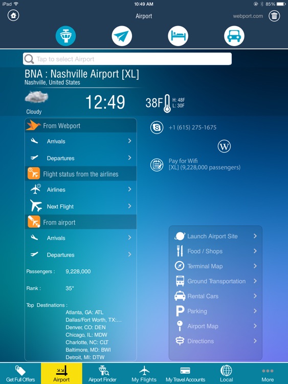 Nashville Airport + Flight Tracker Premium HD BNA