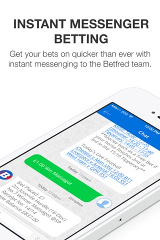 Betfred Messenger – Sports Bets by Instant Message screenshot 3