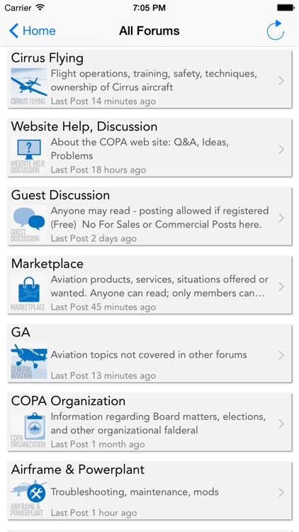 Cirrus Owners and Pilots Association (COPA) Forum Reader