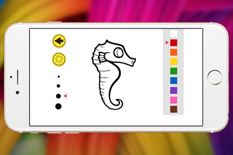 seahorse and jelly fish coloring book show for kid screenshot 3