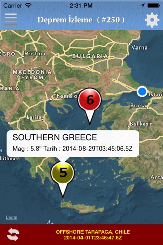 Deprem İzleme screenshot 2