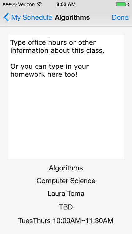 My Classes (Visualize!)
