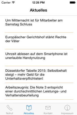 Notfall-App von Anwaltskanzlei Riedel screenshot 3