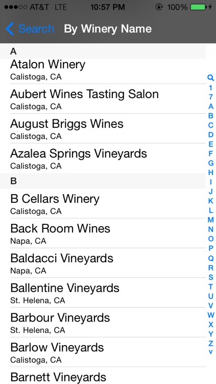 Napa Valley Winery Finder