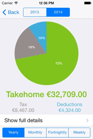 Irish PAYE Tax Calculator screenshot 2