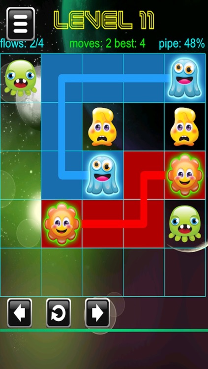 Baby Monster Glow Space Link! - Neon Bridge Matching Puzzle