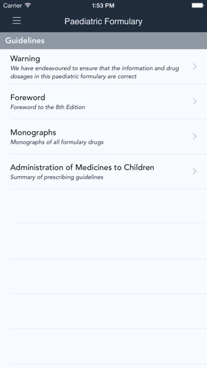 Paediatric Formulary(圖2)-速報App