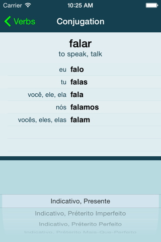 Portuguese Verbs + screenshot 2