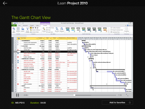 IIL iLearn: Microsoft Project 2010 screenshot 3