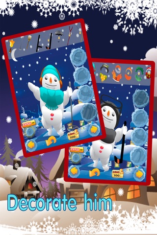 Snowman Dress Up Maker -Decorate Santa 's Christmas Town with Frosty and Friends FREE screenshot 4