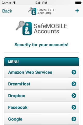 SafeMOBILE Accounts screenshot 3