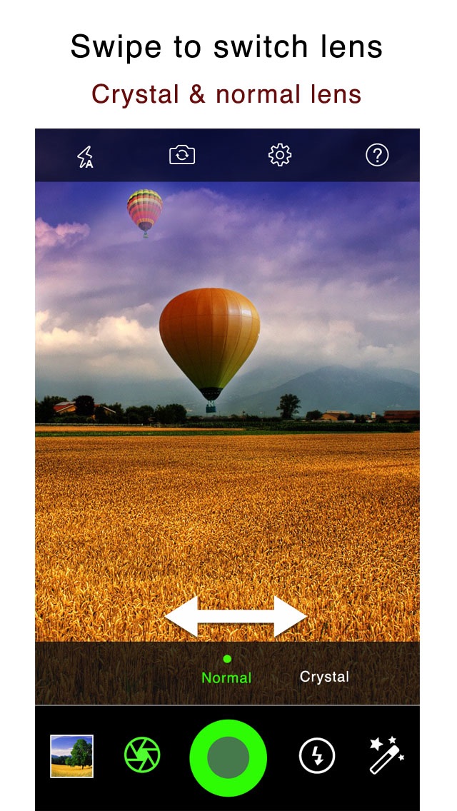 download CrystalCam - Retro Style Camera with Crystal ball Len, Fisheye, Crystal Scenes and Color Flashlight apps 3