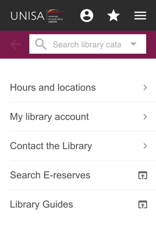 UNISA Library screenshot 2