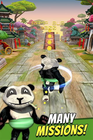 Cartoon Panda Run - Free Bamboo Jungle Pandas Racing Dash Game For Kids screenshot 4