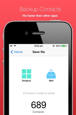 ContactBox Backup screenshot 2