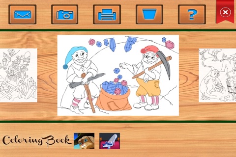 Snow White and the Seven Dwarfs. Coloring book for children Lite screenshot 2