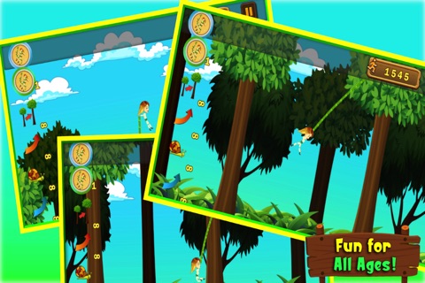 Jungle Jane Swing - Upbeat Physics Vine Swinging Acrobatics Adventure Game HD screenshot 2