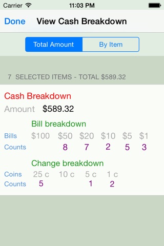Cash Breakdown screenshot 4