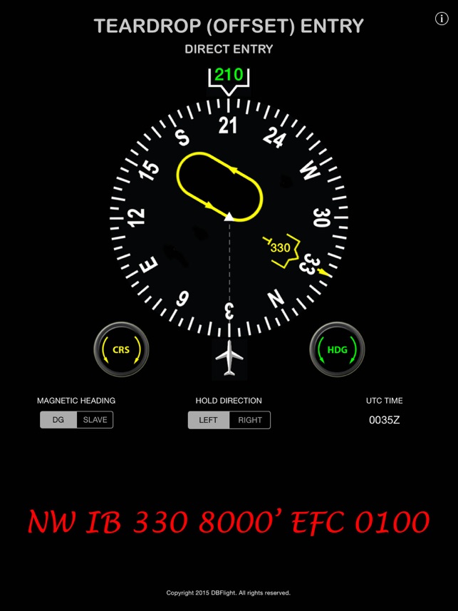 Holding Pattern Entry Procedure Calculat