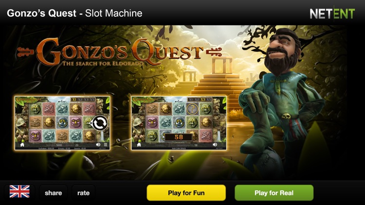 Gonzo's Quest - Casino Slot Machine of the NetEnt Slots Games Developer
