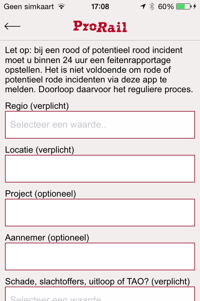 ProRail Veiligheidsapp screenshot 2