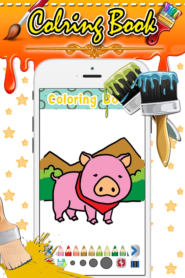 cute animal coloring page kids screenshot 4