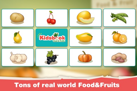 KidsBook: Food & Fruits - Interactive HD Flash Card Game Design for Kids screenshot 3