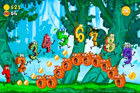 Fruits love Numbers : a healthy adventure against angry pumpkins screenshot 2