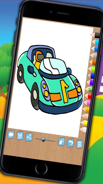 Magic Cars Coloring Book Game screenshot-3