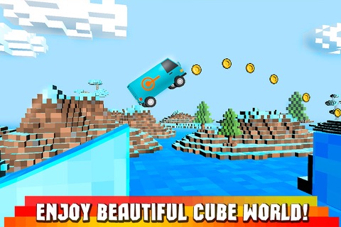 Cube Jeep: Hill Race 3D screenshot 4