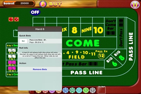 Craps HD - Free Casino Craps Dice Game screenshot 3