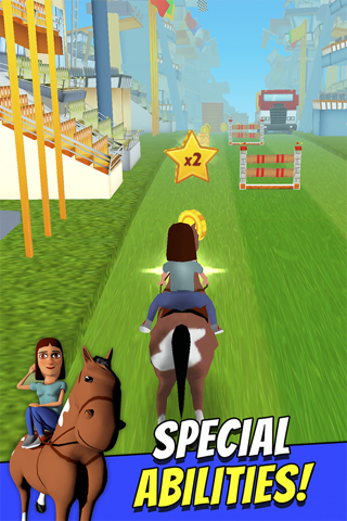 Cartoon Horse Riding Free - Horsemanship Equestrian Race Game screenshot 3