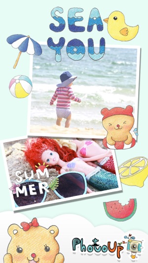 PhotoUp - Cute Stamps Frame Filter photo decoration(圖2)-速報App