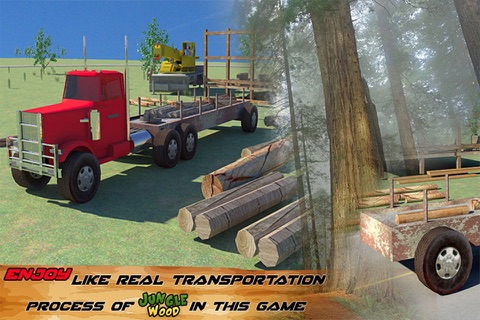 Transporter Truck Jungle Wood - Timber Trailer screenshot 3