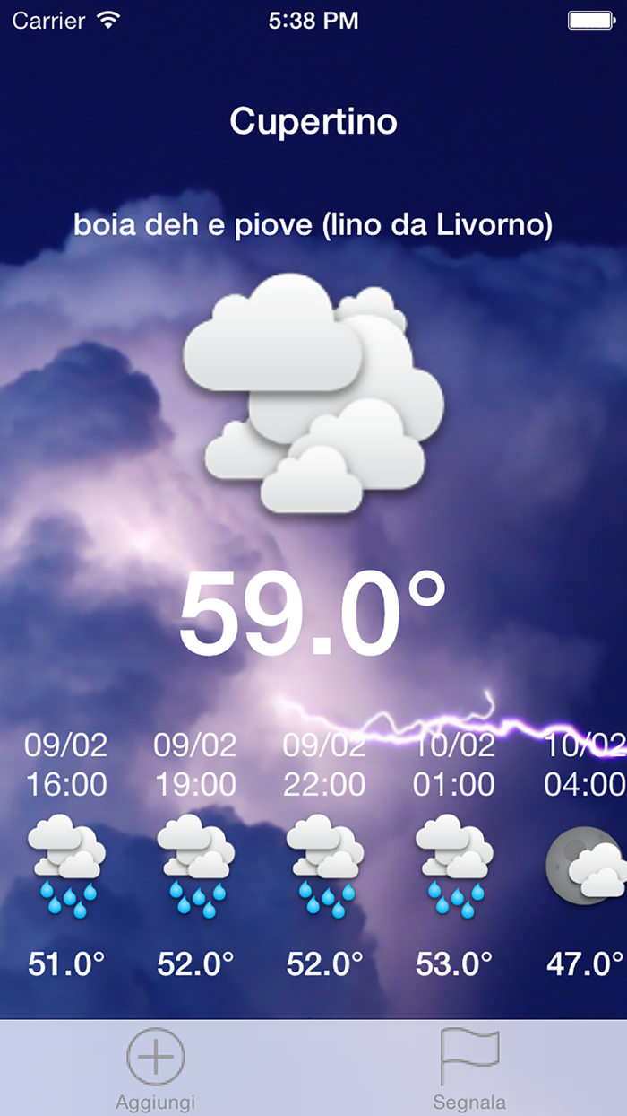 Umbrela il Meteo in Dialetto