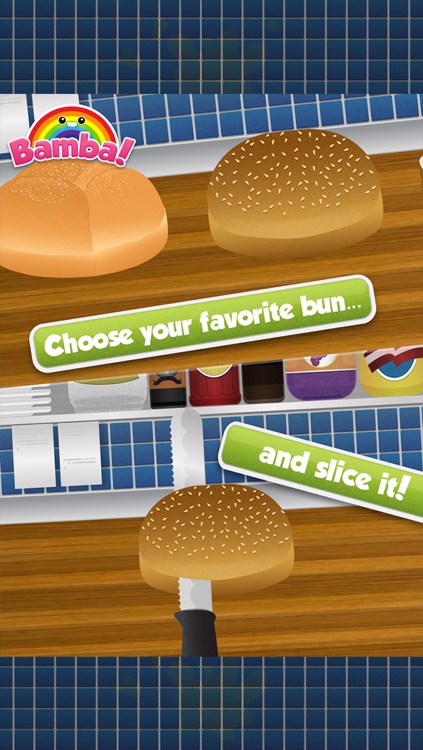 Bamba Burger - Make, Cook, Eat Hamburgers, Sodas & Fries in a Restaurant