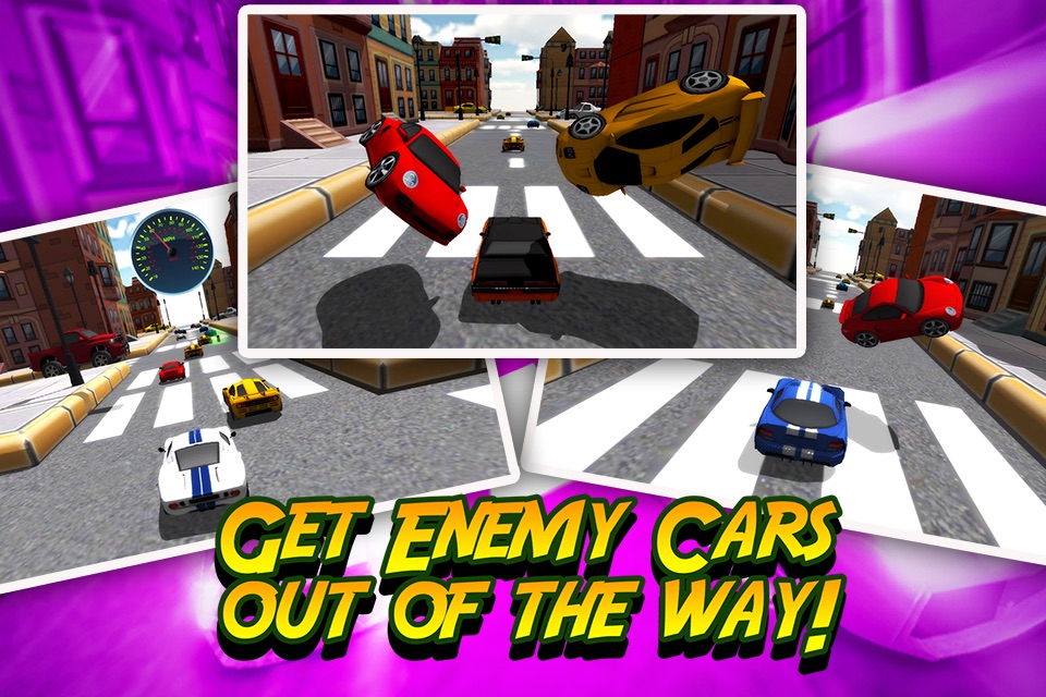 A Mini Toy Toon 3D Car Motor Racing Lightning Fast Auto Race Game screenshot 2