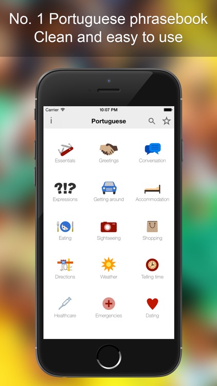 Portuguese Phrasebook - Learn Brazilian Portuguese Language With Simple Everyday Words And Phrases screenshot-0