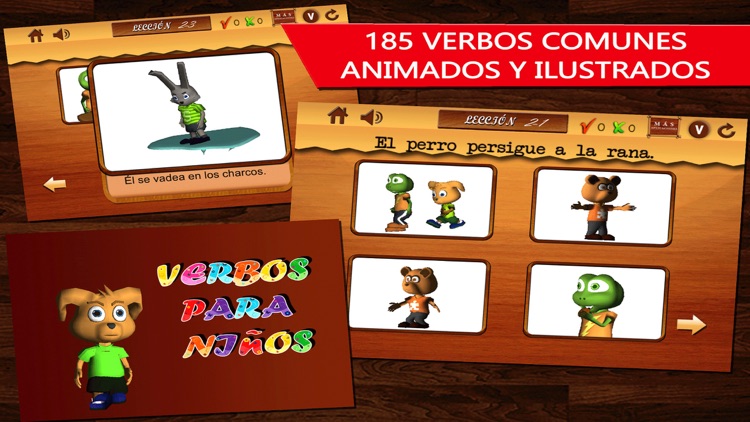 Verbos para niños-Parte 2- Aprende Español gratis: Learn Spanish speaking verbs for kids Free screenshot-0