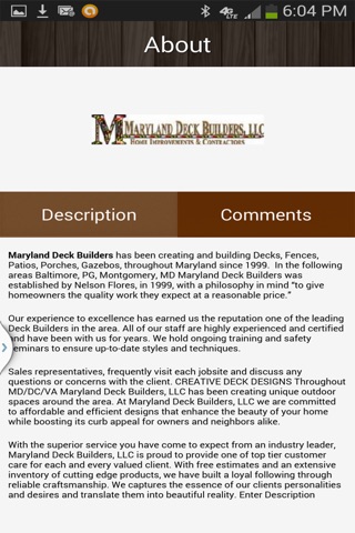 Maryland Deck Builders LLC screenshot 2