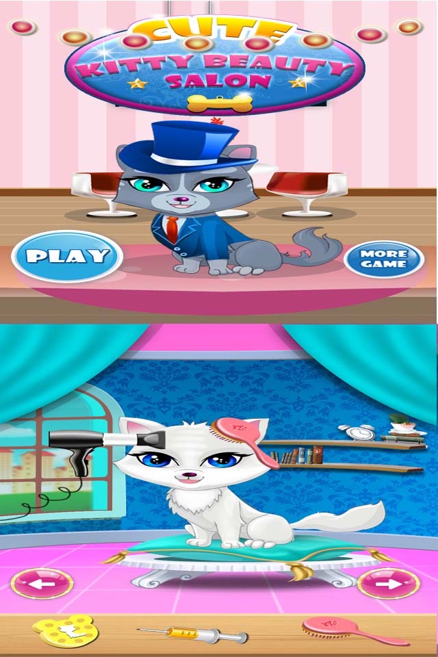 Cute Kitty Cat Pet Hot Fashion Dress up and Spa Salon screenshot 3