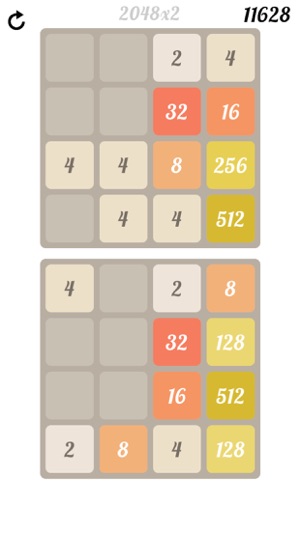 2048x2 - Two boards in one game - 2048 G