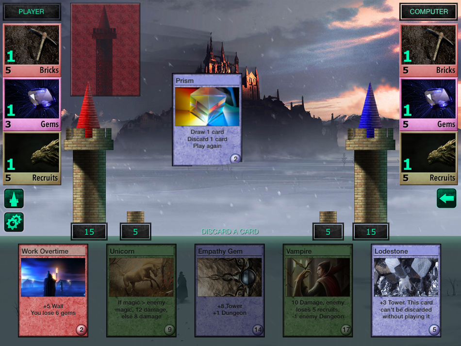 Игры карты башни. Две башни карточная игра. Карточная башня. АРКОМАГ настольная игра. Карточная игра две башни для андроид.