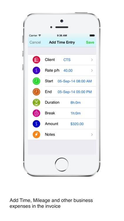 Business Expense Tracker Pro : for time, mileage invoice