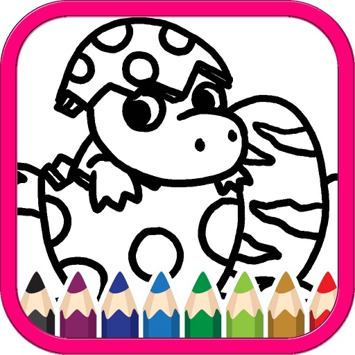 dinosaur coloring page for kids icon